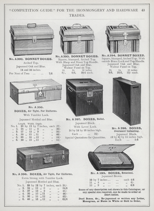 Page of catalogue for the Ironmongery and Hardware Trades, c 1895 (litho)