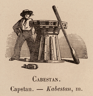Le Vocabulaire Illustre: Cabestan; Capstan; Kabestan (engraving)