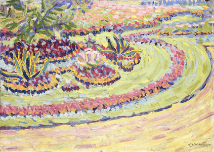 Blumbenbeete, 1906 (oil on board)