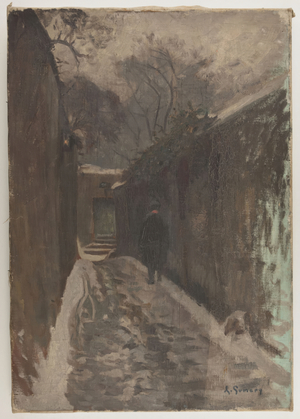 Rue Berton in the snow, 1901 (oil on canvas)