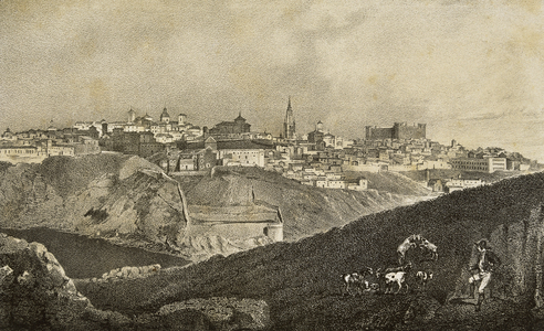 Toledo, Castile-La Mancha, Spain, 19th century (engraving)