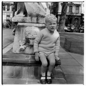 Unknown boy in Soho Square, c.1955 (b/w photo)