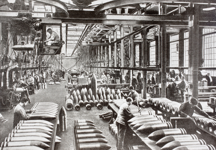 A Krupp factory in Germany producing shells during the First World War.