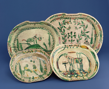 Platters, Coroneo, Guanajuato, late 19th century (glazed earthenware)