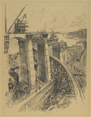 Approaches to Gatun Lock, 1912 (litho)