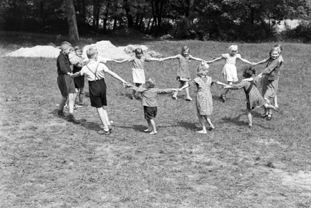 Scenes from childhood in Germany during the 1930s (b/w photo)