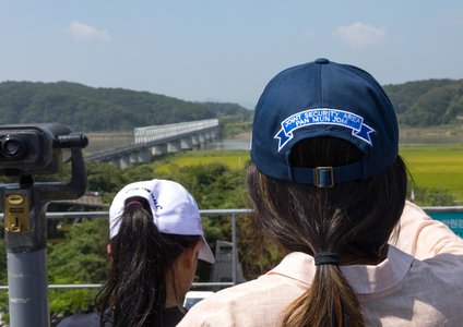 Freedom and railway bridge over Imjin river between north and south Korea, North Hwanghae Province, Panmunjom, 2016 (photography)