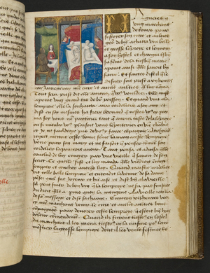 MS Hunter 252 093r Page from 'Cent Nouvelles Nouvelles, c.1461-62 (vellum)