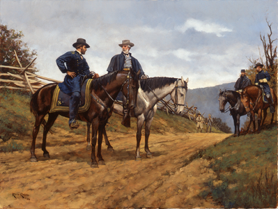 Grant and Lee, the final meeting, 2006 (oil on linen)