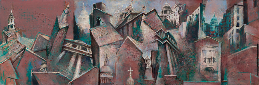 St Paul's Multiview II, 2009-10 (acrylic collage on canvas)