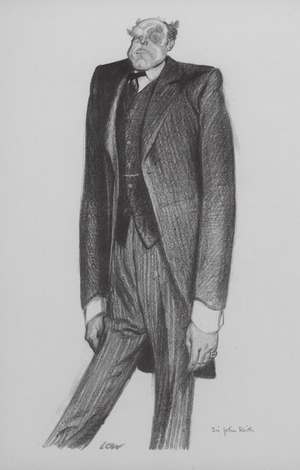 John Reith, 1st Baron Reith, Scottish broadcasting executive and Director General of the BBC (litho)