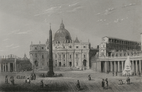 Vatican City, Basilica of Saint Peter, 1856 (engraving)