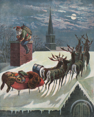 Illustration for The Night Before Christmas (chromolitho)