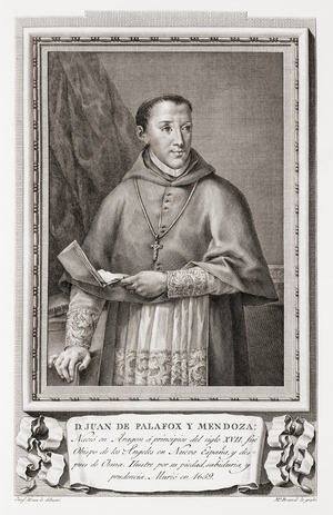 Blessed Juan de Palafox y Mendoza, after an etching in Retratos de Los Españoles Ilustres, Madrid, Spain, pub. 1791