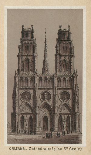Orleans: Cathedrale, Eglise Ste Croix (litho)