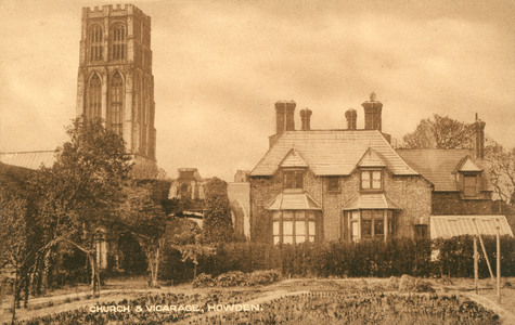 Church and Vicarage, Howden (b/w photo)