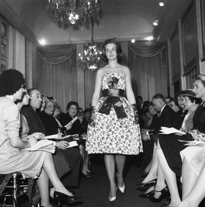 Virginie haute couture show with Sabine Michoud, Paris, 1959 (photo)