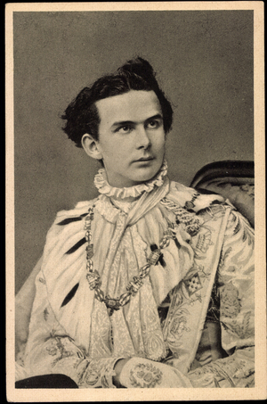 Ak King Ludwig II of Bavaria as Georgiknight (b/w photo)
