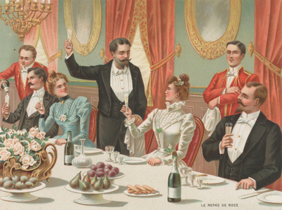 The wedding dinner (chromolitho)
