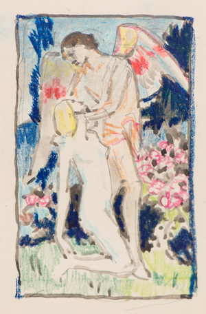 Untitled [Smaller version of Love Passing By] (pencil)