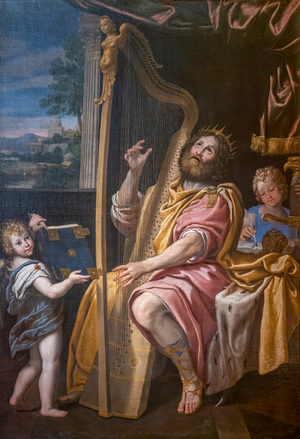 King David playing the harp, Domenico Zampieri, known as the Dominiquin, 1619, Palace of Versailles (oil on canvas)