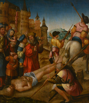 The Martyrdom of St. Hippolytus, 1520-1530 (Oil on oak wood)
