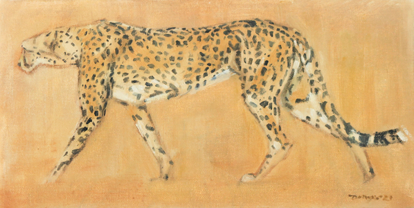 Cheetah Stalking, 2021 (oil on canvas)
