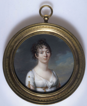 Portrait of a Young Woman, between 1804 and 1815 (watercolor, gouache, ivory, bronze, gilding)