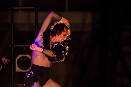 Ruben Olmo, perfoms The Death of a Minotaur' at Italica International Dance Festival, Santiponce, Spain, 25th June 2019 (photo)