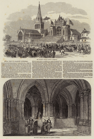 Royal Visit to Glasgow Cathedral (engraving)