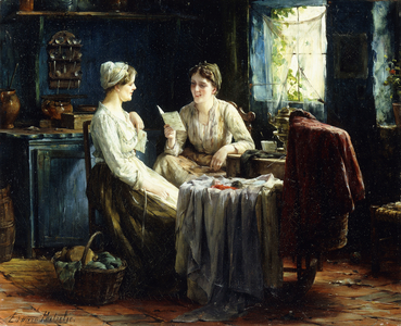 The Letter,  (oil on canvas)