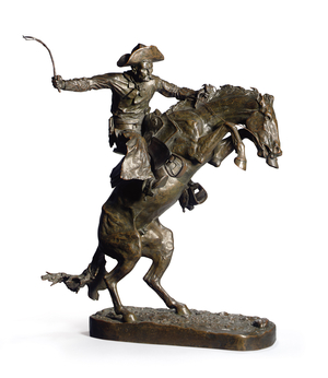 The Broncho Buster, 1895 (bronze with brown patina)