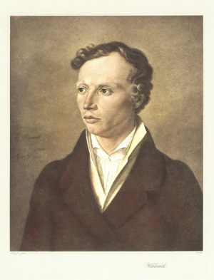 Ludwig Uhland, 1818 (copper plate print)