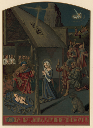 Bethlehem and the Shepherds (chromolitho)