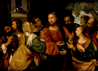 Christ and the Women of Canaan, c.1520 (oil on canvas)