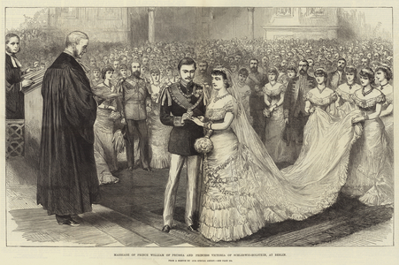 Marriage of Prince William of Prussia and Princess Victoria of Schleswig-Holstein, at Berlin (engraving)