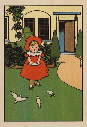 Illustration for Babes and Birds (colour litho)