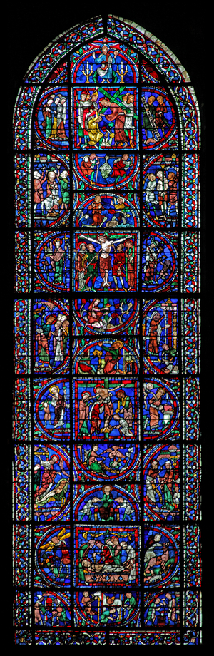 Typological window (w37) (stained glass)