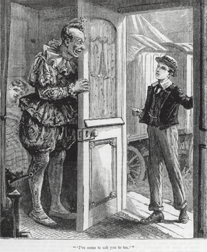 "'I've come to ask you to tea'" (engraving)