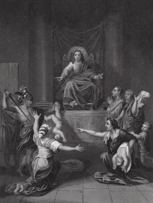 The Judgment of Solomon, 1 Kings, Ch III, vs 19, 27 (engraving)