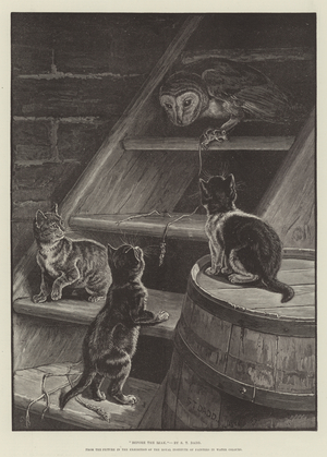 "Before the Beak," from the Picture in the Exhibition of the Royal Institute of Painters in Water Colours (engraving)