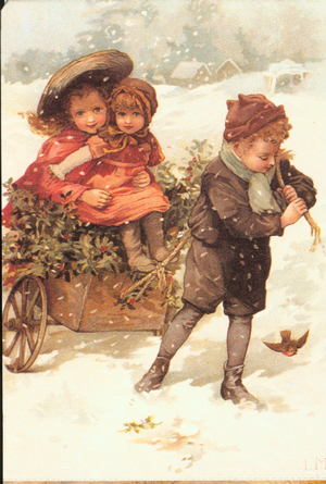 Christmas Magazine Plate, UK, 1880s