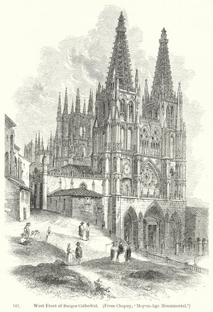 West Front of Burgos Cathedral (engraving)