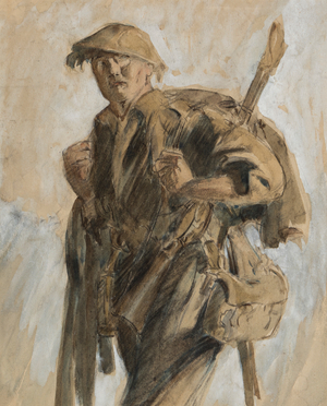 A Tommy, c.1916 (pencil, brush, watercolour & gouache on paper)