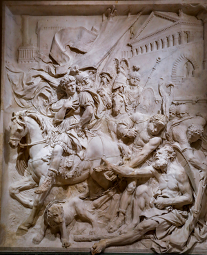 Alexander and Diogenes, 1671-1689, (Carrare marble)