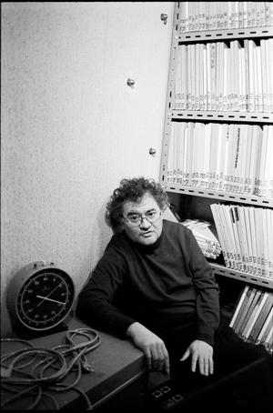 Pierre Henry at his home in Paris, 1985