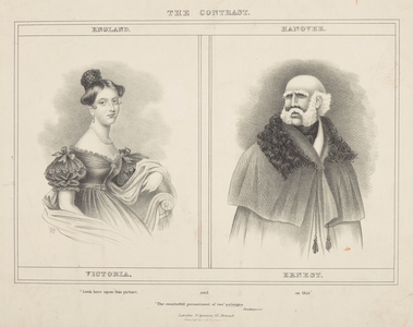 Queen Victoria and Ernest, Duke of Cumberland, c1837 (print)