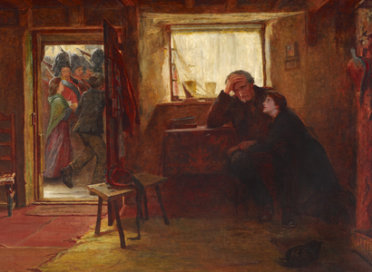 A Gap in the Ranks (oil on canvas)