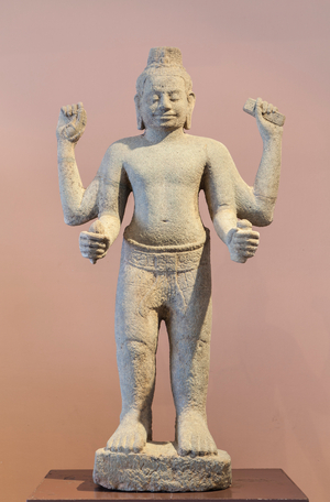Bodhisattva avalokitesavara, Lopburi period, 13th century AD, found at Prasat Nang Ram, Phimai national museum, Thailand (photo)