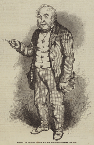 Admiral Sir Charles Napier, MP for Southwark (engraving)